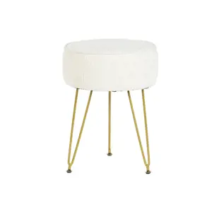 Kojų atrama DKD Home Decor 34,5 x 34,5 x 48 cm Metalinis baltas modernus