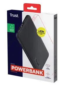 "Trust Primo", 5000 mAh, ličio jonų (Li-Ion), 3,7 V, 15 W, juodas