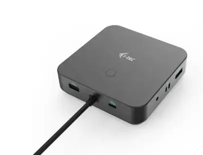 I-TEC USB-C HDMI Dual DP doko stotelė su 100 W maitinimo šaltiniu