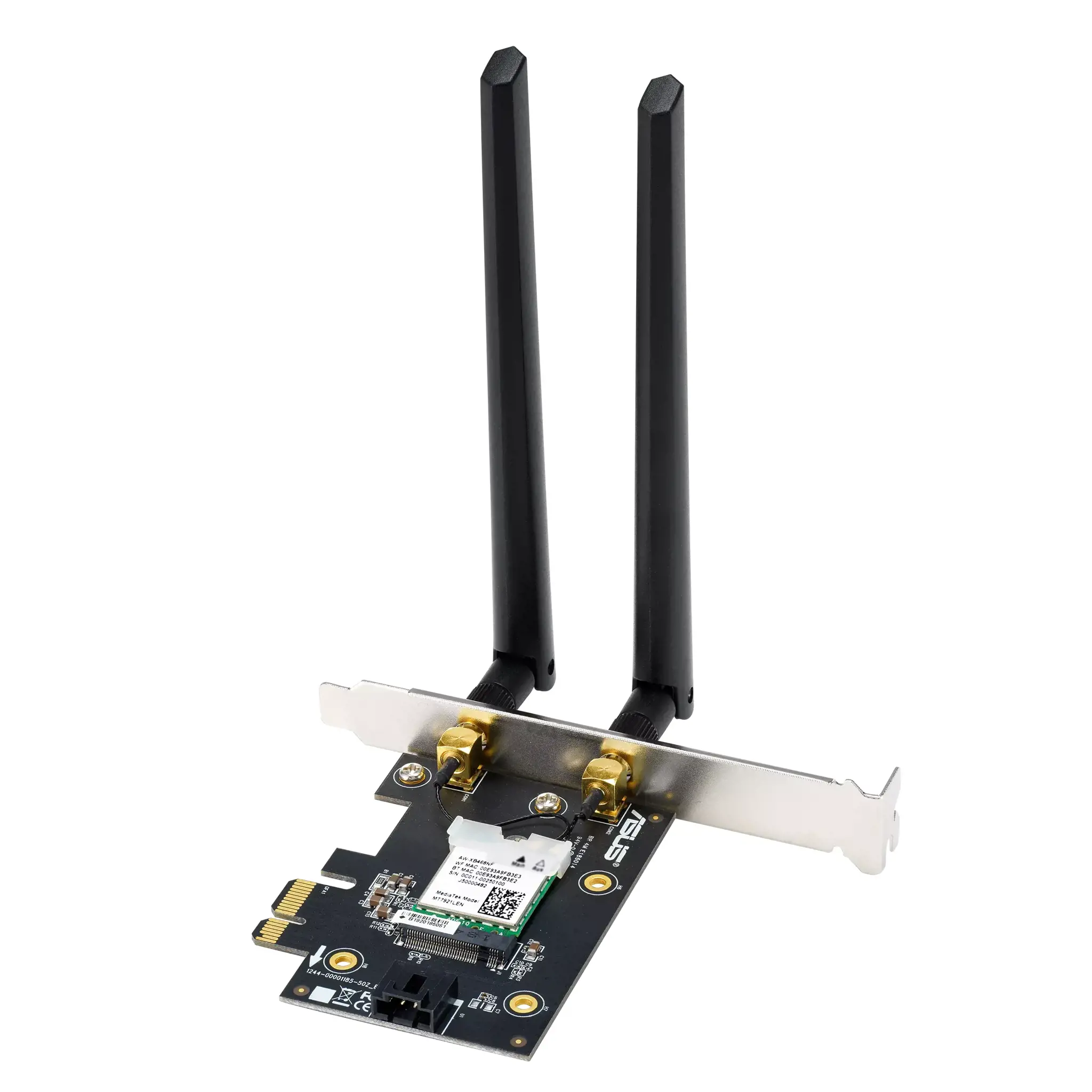 ASUS PCE-AXE5400, vidinis, laidinis, PCI Express, WLAN, "Wi-Fi 6E" (802.11ax), 2402 Mbps
