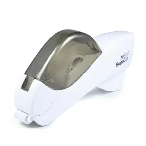 Automatinis lipnios juostos laikiklis Rapesco SupaCut™ su 2 lipnios juostos ritinėliais, baltas