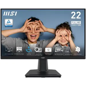 LCD Monitor MSI PRO MP225 21.5" Business Matte Panel IPS 1920x1080 16:9 100Hz 4 ms Colour Black PRO…