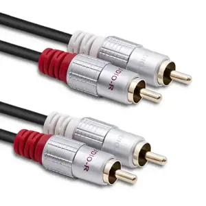 QOLTEC 52336 Kabelis 2xRCA vyriškas 2x RCA vyriškas 1 m juodas