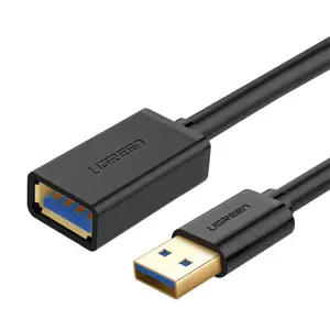 USB 3.0 kabelis UGREEN 10368B, vyriškas, 1 m (juodas)
