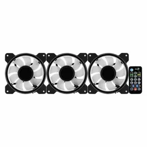"Aerocool MIRAGE12PRO" komplektas 3xFan PC 12cm ARGB 6 kontaktų Hub Silent Black, Ventiliatorius, 12 cm, 1300 aps/min, 17,8 dB, 45,7 cfm, juodas