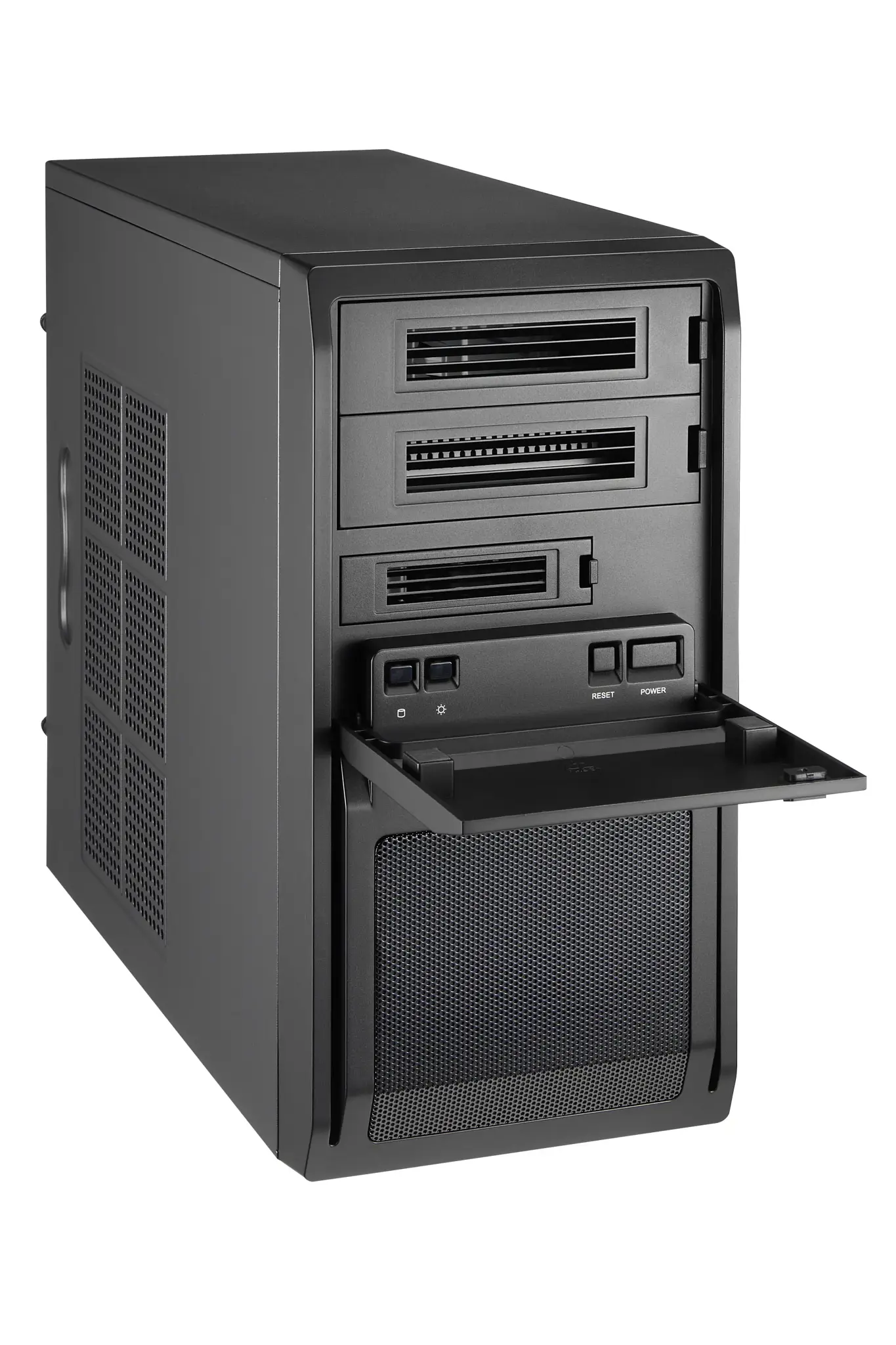 Chieftec LT-01B-350GPB, Mini Tower, PC, Black, Mini-ATX, SECC, 14 cm