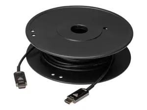 ATEN 10M True 4K HDMI 2.0 aktyvusis optinis kabelis (True 4K@10m), 10 m, A tipo HDMI (standartinis), A tipo HDMI (standartinis), 3D, 18 Gbit/s, juodas
