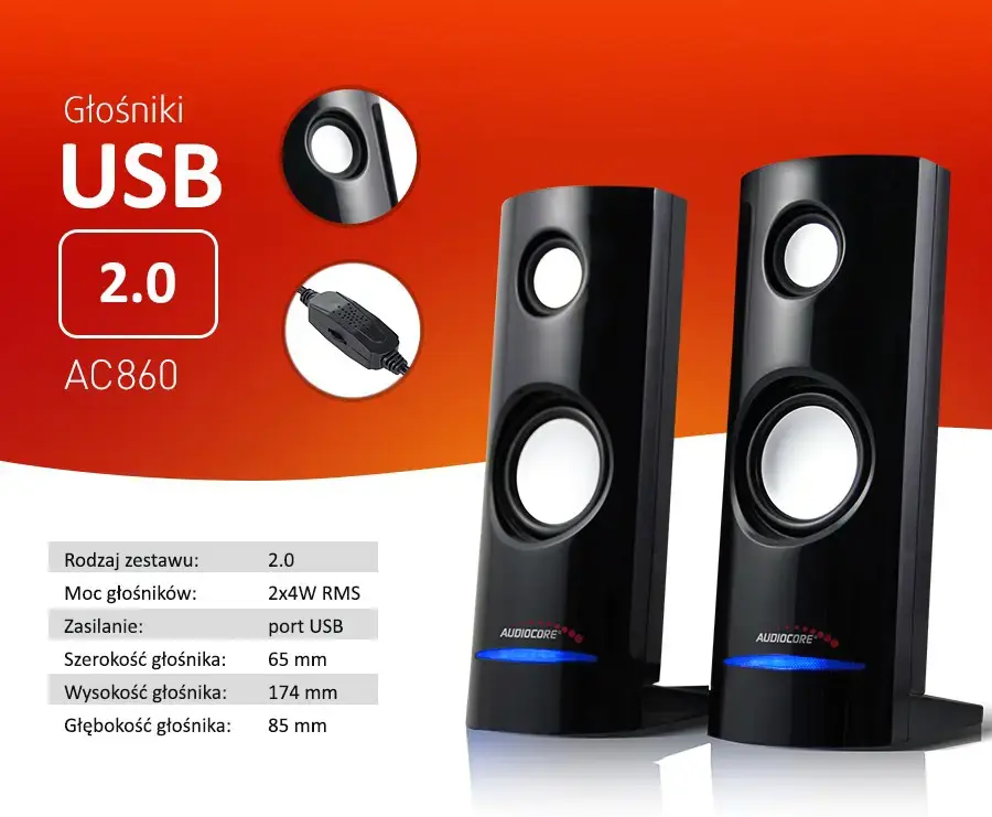 Garsiakalbiai 8W USB AC860