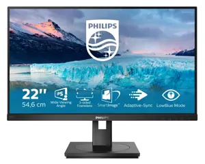 Monitorius Philips S Line 222S1AE/00, 54.6 cm (21.5"), 1920 x 1080 pixels, Full HD, LCD, 4 ms, Black