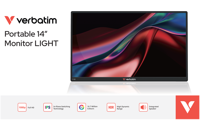 VERBATIM PM-14 Nešiojamasis monitorius 14 colių "Full HD 1080p