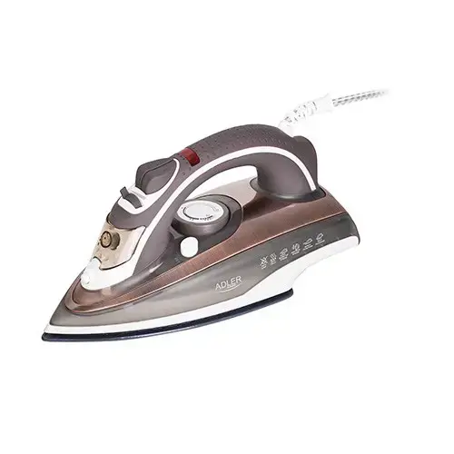 "Adler" AD 5030 lygintuvas Garinis lygintuvas Keraminis padas 3000 W Rudos, pilkos, baltos spalvos