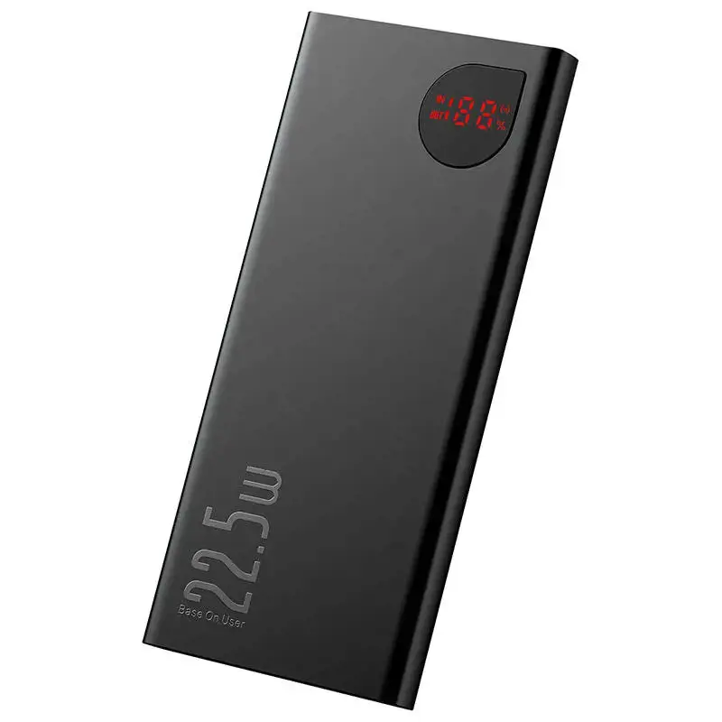 Baseus Adaman Metal power bank with fast charging 10000mAh 22.5W (Overseas Edition 2021) Black (Black)