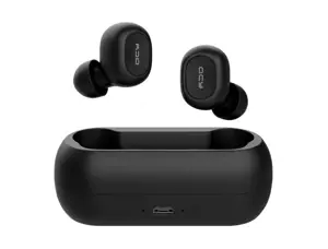 QCY T1C Airpods Bluetooth 5.0 belaidės ausinės su mikrofonu (MMEF2ZM/A) juoda