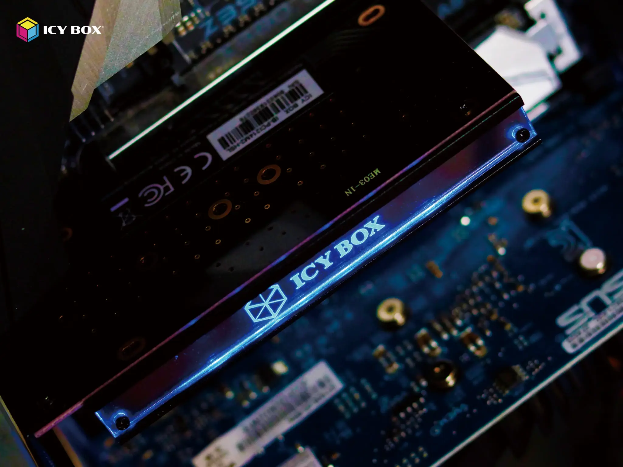 ICYBOX IB-PCI214M2-HSL "IcyBox" PCIe išplėtimo plokštė su M.2 M-Key lizdu vienam M.2 NVMe SSD diskui