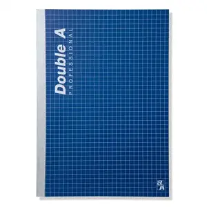 Bloknotas Double A, klijuota kraštine, A Professional, linijomis A5, 70g 40l 4ių pastelinių spalvų