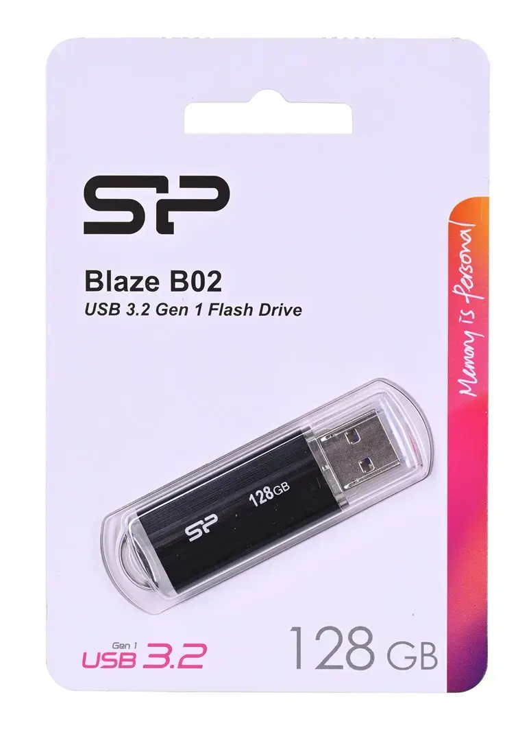 SILICONPOW SP128GBUF3B02V1K Silicon Power memory USB Blaze B02 128GB USB 3.1 juoda