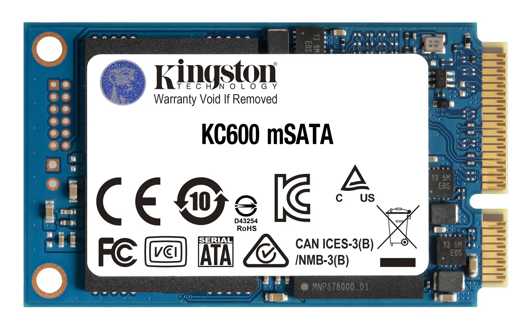 SSD diskas KINGSTON KC600 256 GB, mSATA, SATA 6Gb/s