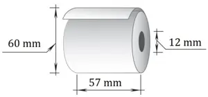 Terminė kasos juosta, 57 mm x 43 m/12 mm, 10 vnt/pak