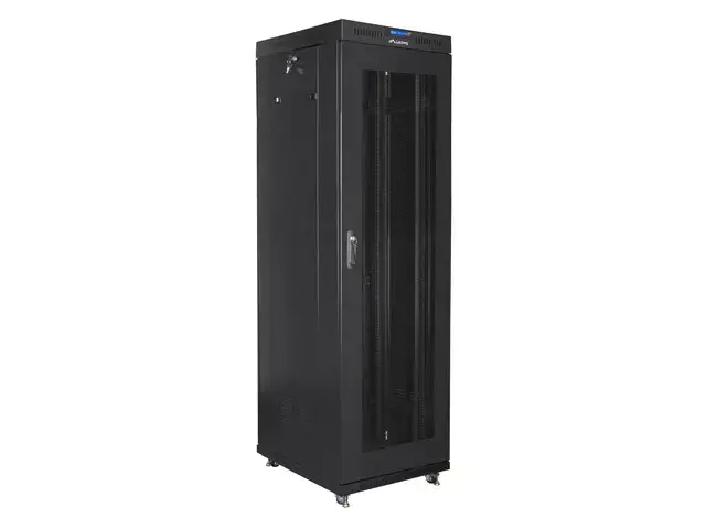 LANBERG free standing rack 19inch cabinet 42U 600x800 mesh door LCD flat pack black