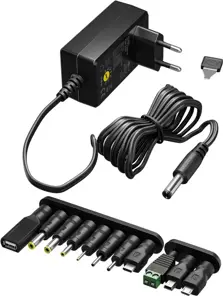 "Goobay" 64568 Universalus maitinimo šaltinis 3 V - 12 V, maks. 12 W, juodos spalvos
