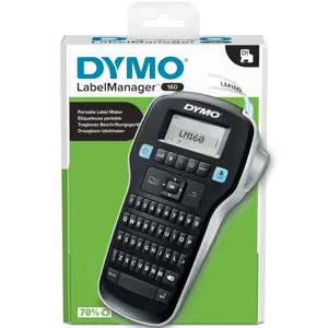 DYMO LabelManager 160 Label Maker | Handheld Label Printer with QWERTY Keyboard | Includes Black & …