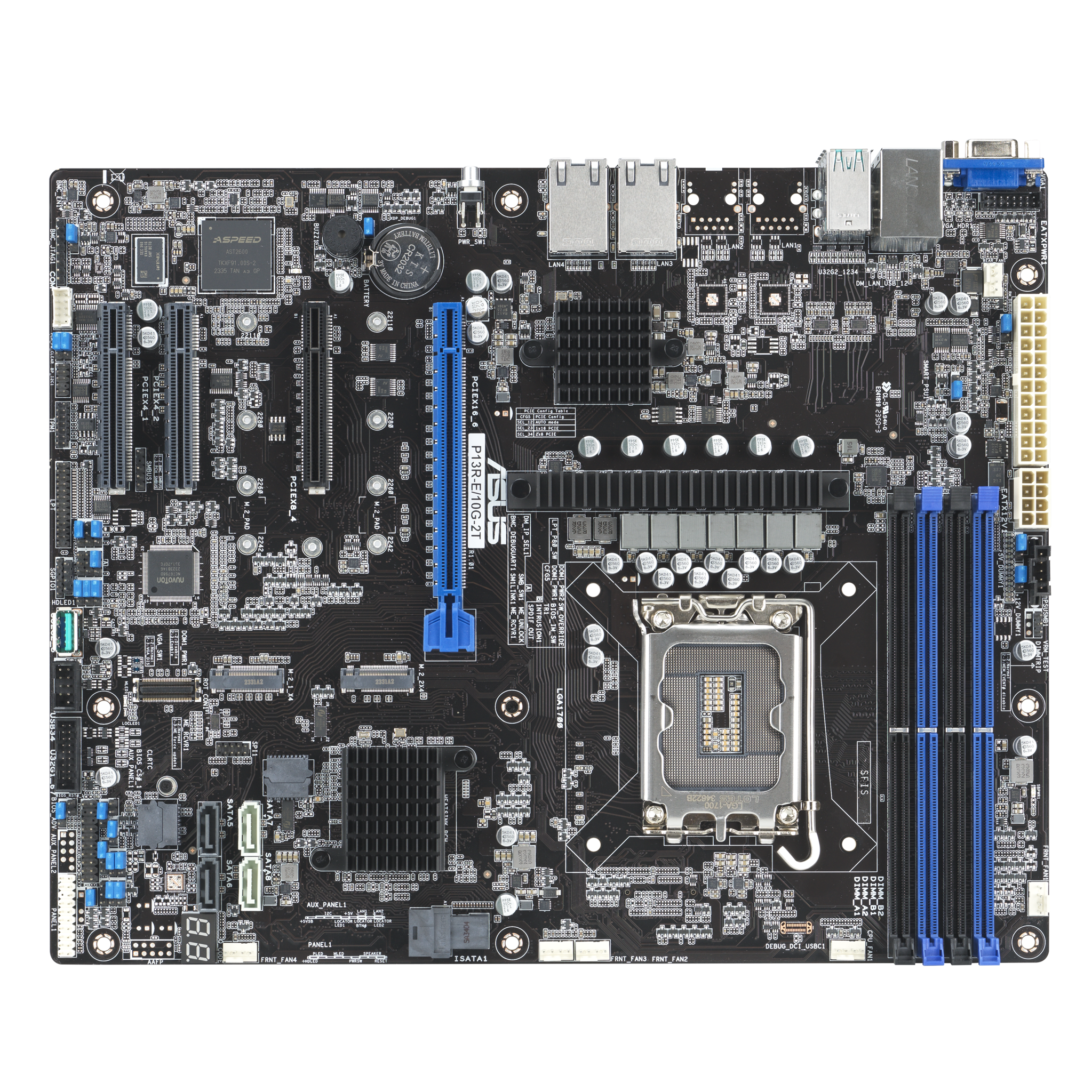 ASUS P13R-E/10G-2T, Intel, LGA 1700, Intel® Pentium®, Intel Xeon E, LGA 1700, DDR5-SDRAM, 128 GB
