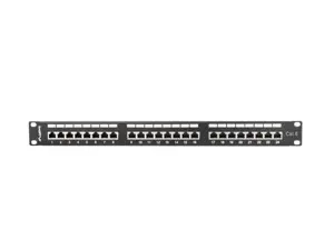 LANBERG PPS6-1024-B Lanberg Patch Panel 24 prievadų 1U, kat. 6, ekranuota, juoda