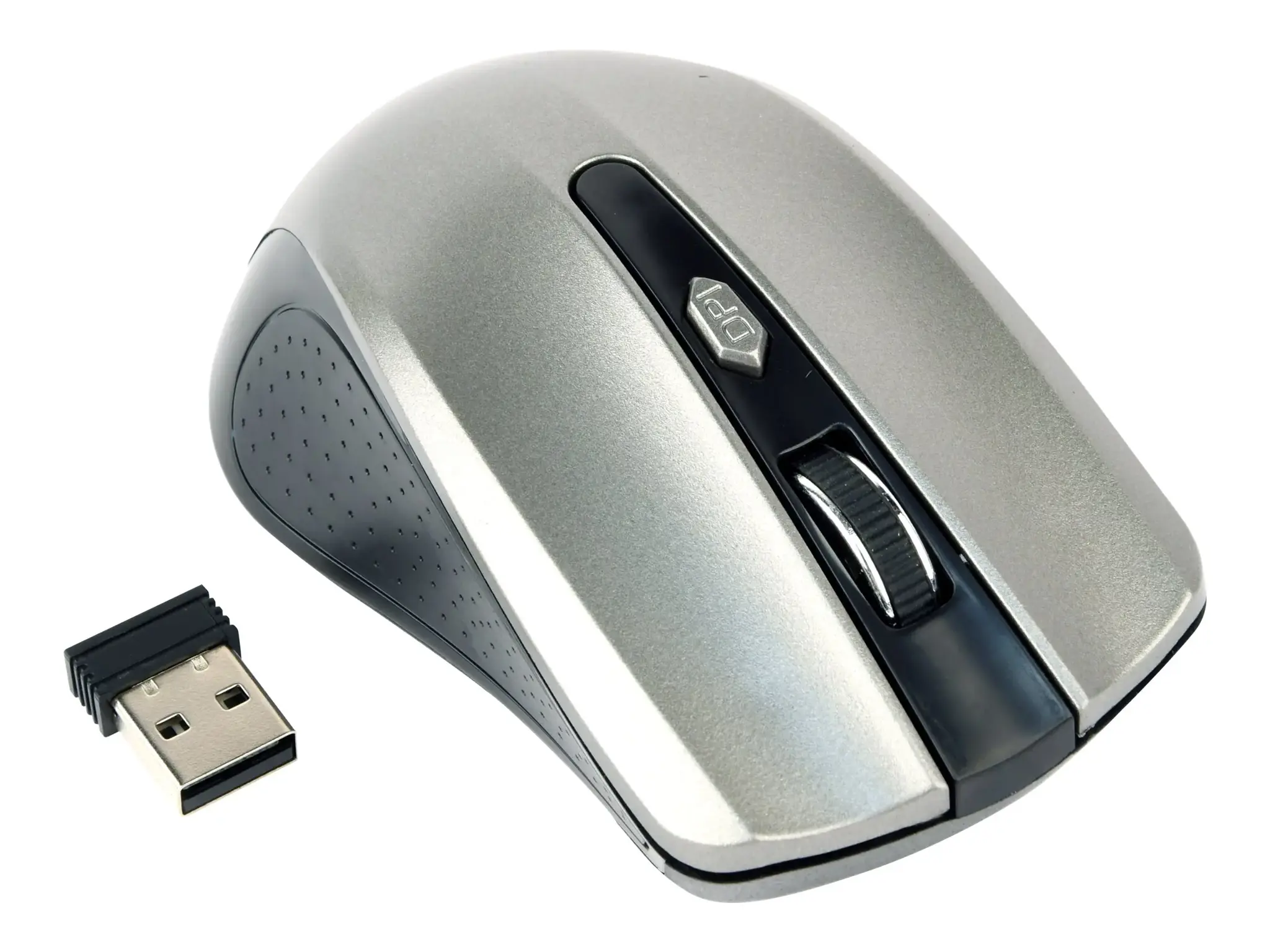 GEMBIRD MUSW-4B-04-BG Gembird Belaidė optinė pelė MUSW-4B-04-BG, 1600 DPI, nano USB, juoda/ erdviai pilka