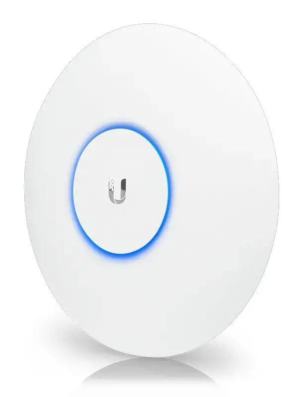 "Ubiquiti" prieigos taškas "UniFi AC PRO", 450 Mbps (2,4 GHz), 1300 Mbps (5 GHz), pasyvusis PoE, 48 V 0,5 A PoE adapteris, 802.3af/at, 2x10/100/1000 RJ45 prievadas, integruotas 3 dBi 3x3 MIMO (2,4 GHz ir 5 GHz), 250+ klientų vienu metu