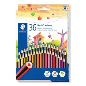 Spalvoti pieštukai STAEDTLER NORIS COLOUR 185, 36 spalvos