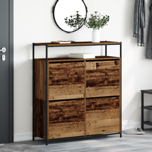 batų spinta su 4 flip-stalčiais Old Wood 100x34x112 cm