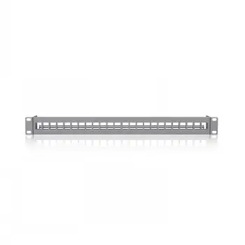 UBIQUITI 24-PORT BLANK KEYSTONE PATCH PANEL. STANDALONE INSERT THAT CAN BE EASILY INSTALLED INTO AN EXISTING NETWORK EQUIPMENT RACK TO CREATE A CLEAN, UNIFORM AESTHETIC