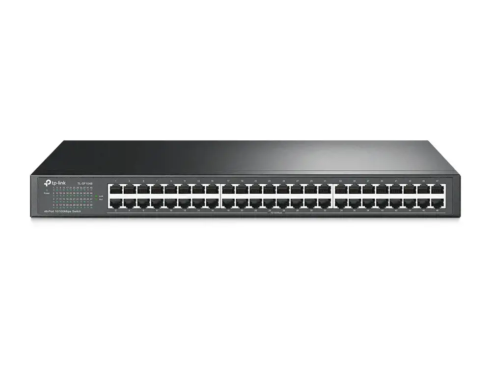 TP-LINK 48 prievadų 10/100 komutatorius 19in-Rack