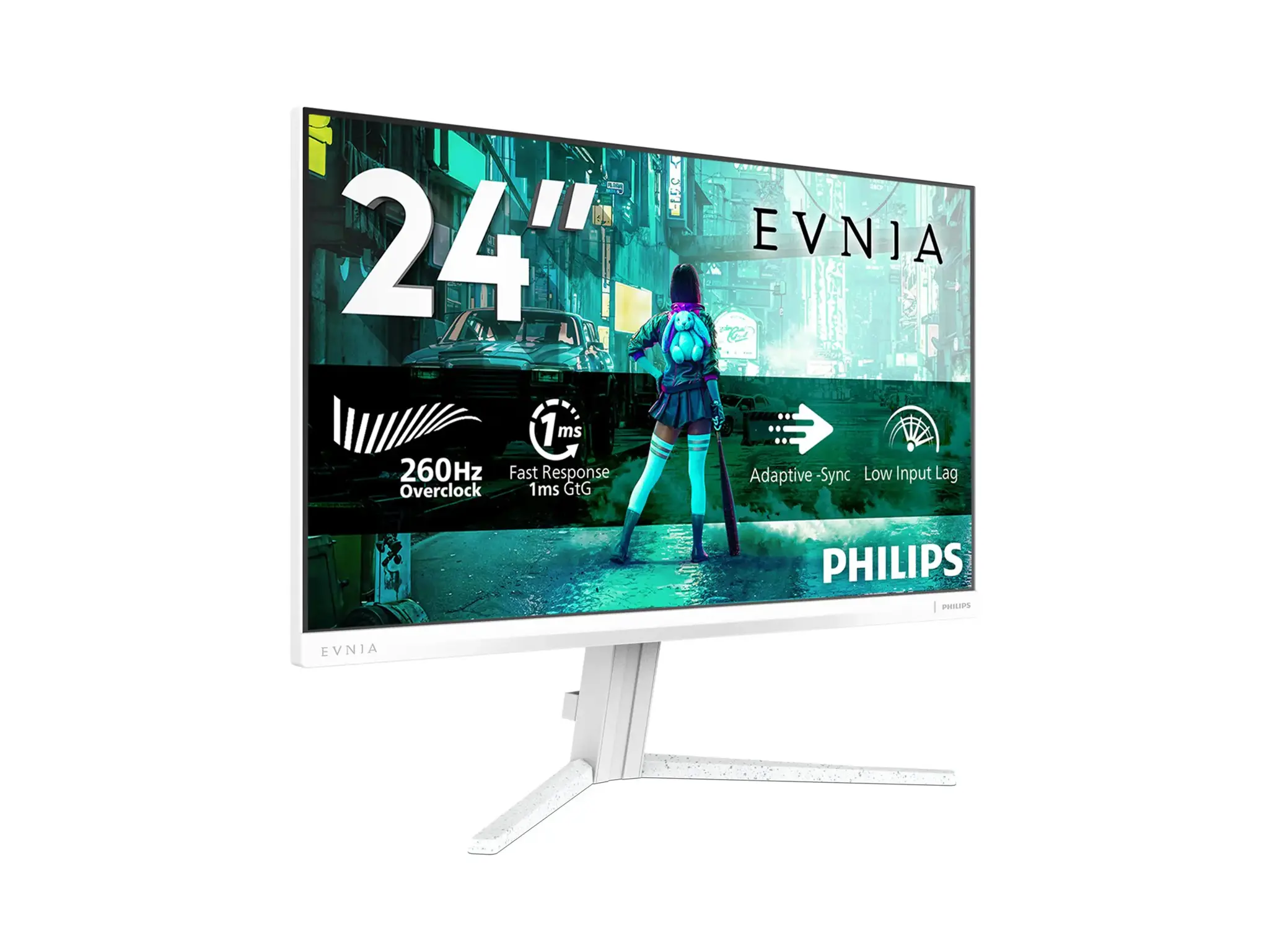 Philips Evnia 24M2N3201PL/00 | 24 " | Fast IPS | FHD | 16:9 | 260 Hz | 1 ms | 1920 x 1080 pixels | 300 cd/m² | HDMI ports quantity 1 | White
