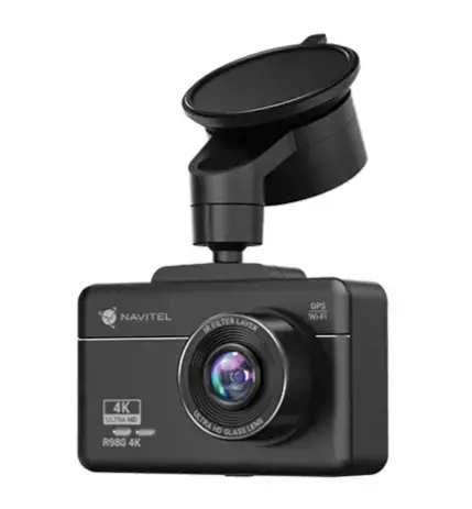 "Navitel R980 4K" prietaisų kamera su "Wi-Fi", GPS informatoriumi ir skaitmeniniu spidometru