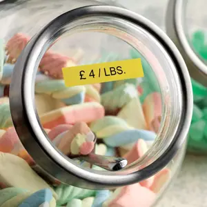 Dymo label printer tape D1 6mmx7m, black/yellow