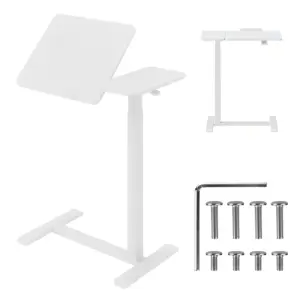 Maclean mobile desk/laptop stand, white, height adjustment 76-109cm, max. 30kg , MC-120 W