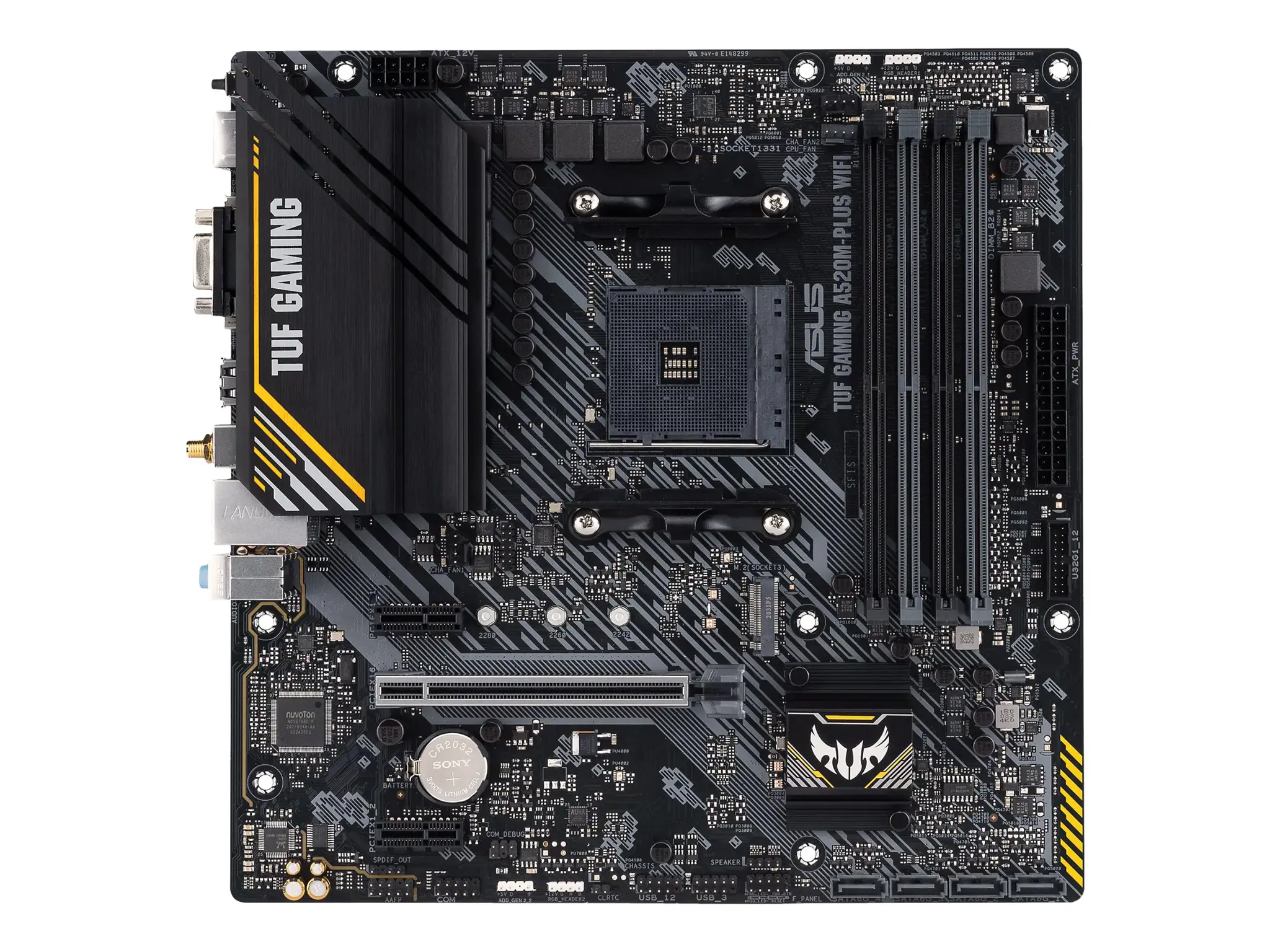 ASUS TUF GAMING A520M-PLUS WIFI, AMD, "Socket AM4", "AMD Ryzen™ 3", "AMD Ryzen™ 5", "AMD Ryzen™ 7", 3 kartos "AMD Ryzen™ 9", 5 kartos "AMD Ryzen 9", "Socket AM4", DDR4-SDRAM, 128 GB