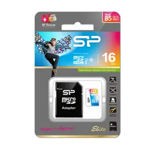 "Silicon Power Elite", 16 GB, "MicroSDHC", 10 klasė, UHS-I, 85 MB/s, 1 klasė (U1)