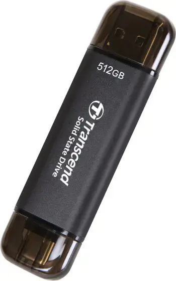 TRANSCEND ESD310C 512 GB išorinis SSD diskas USB 10 Gb/s C/A tipo