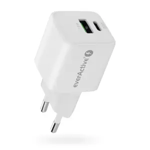 Charger 1 x USB, 1 x USB-C Quick Charge 3.0 20W white