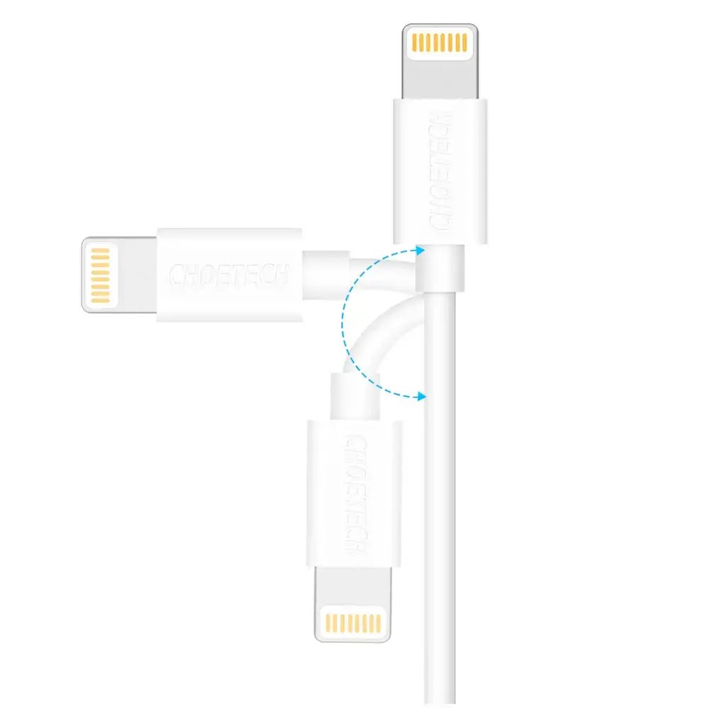 Choetech MFI USB - Lightning charging data cable 1,2m white (IP0026 white)