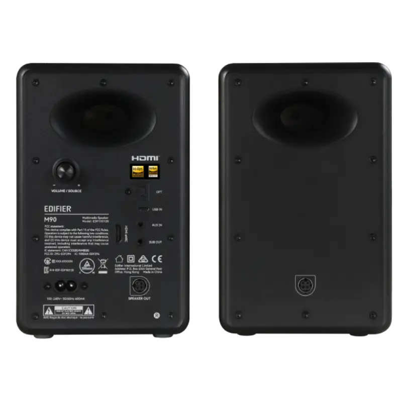 Edifier M90 Compact Active 2.0 Speakers, Black