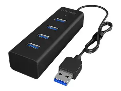 ICYBOX IB-HUB1409-U3 IcyBox 4x USB 3.0 prievadų šakotuvas, juodas