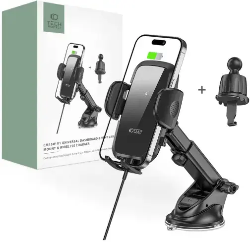 "Tech-Protect" telefono laikiklis ir įkroviklis CM15W-V1