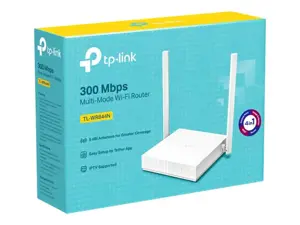 TP-Link TL-WR844N, "Wi-Fi 4" (802.11n), vieno dažnių diapazono (2,4 GHz), Ethernet LAN, 4G, baltas, stalinis maršrutizatorius