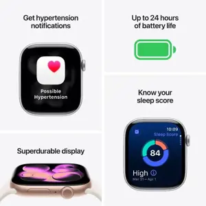 Apple Watch Series 11 GPS 46mm Rose Gold Aluminium Case with Light Blush Sport Band - S/M | Apple