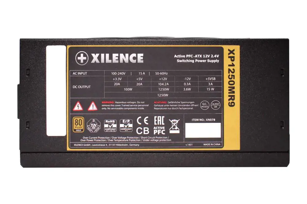 Maitinimo blokas XILENCE XN078, 1250 W, 80 PLUS GOLD