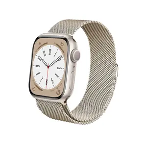 "Crong Milano" plieninis laikrodis "Apple Watch" 38/40/41 mm (Šampanas)