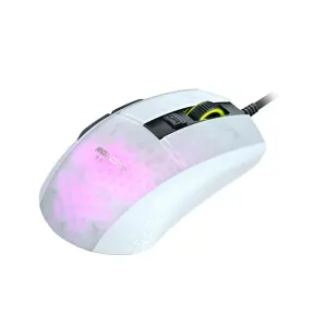 "ROCCAT Burst Pro", dešiniarankis, optinis, USB Type-A, 16000 DPI, baltas